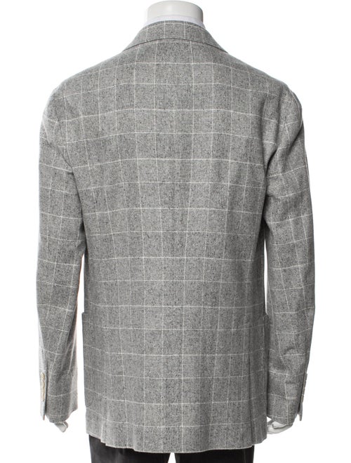 Brunello Cucinelli Silk Plaid Print Blazer