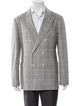 Brunello Cucinelli Silk Plaid Print Blazer