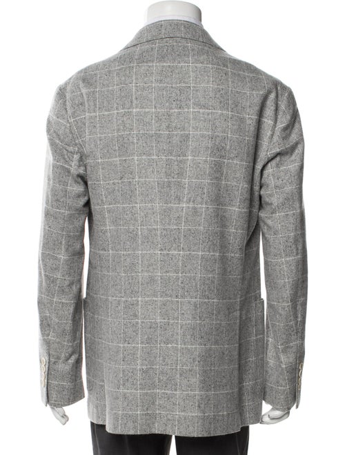 Brunello Cucinelli Silk Plaid Print Blazer