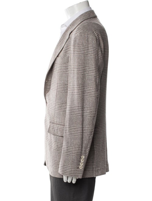 Brunello Cucinelli Wool Plaid Print Blazer