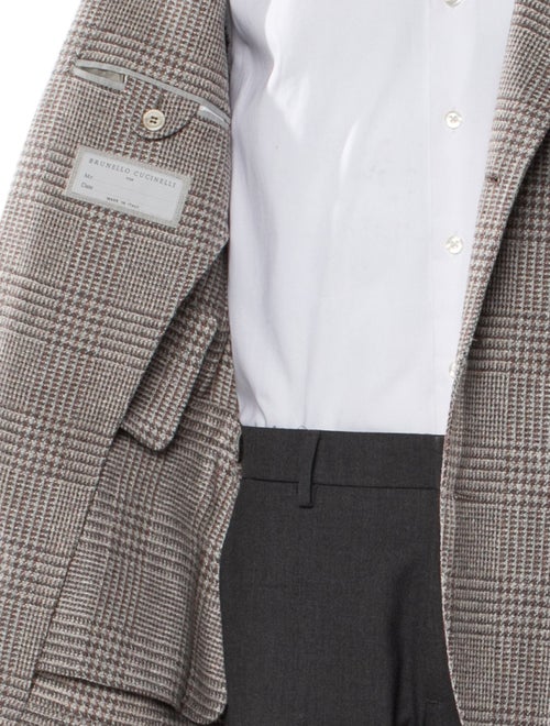 Brunello Cucinelli Wool Plaid Print Blazer