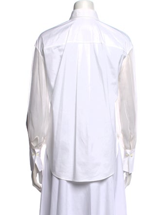 Brunello Cucinelli Silk Long Sleeve Button-Up Top