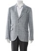 Brunello Cucinelli Silk Plaid Print Blazer