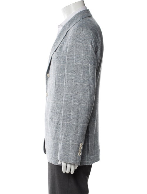 Brunello Cucinelli Silk Plaid Print Blazer