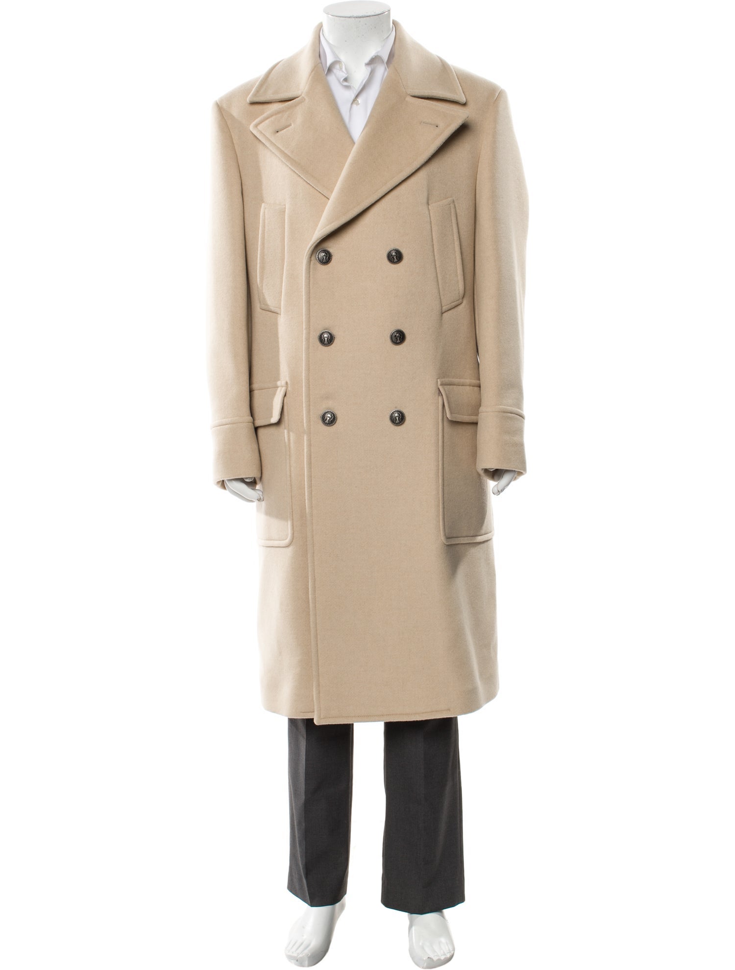 Brunello Cucinelli Camel Hair Peacoat