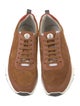 Brunello Cucinelli Suede Colorblock Pattern Sneakers