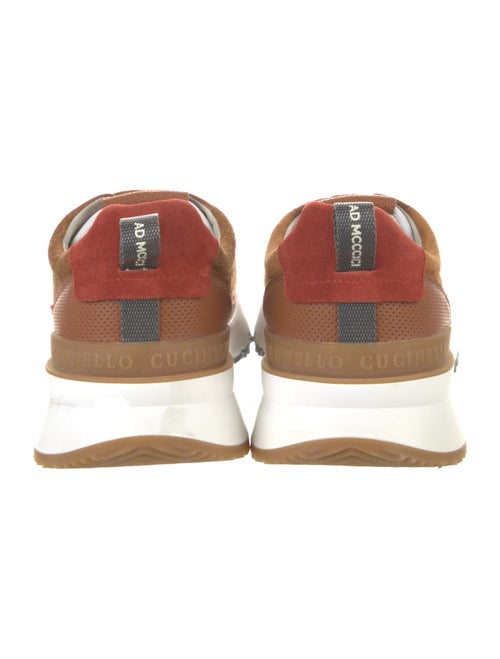 Brunello Cucinelli Suede Colorblock Pattern Sneakers
