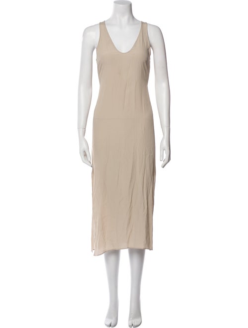Brunello Cucinelli Scoop Neck Midi Length Dress