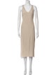 Brunello Cucinelli Scoop Neck Midi Length Dress