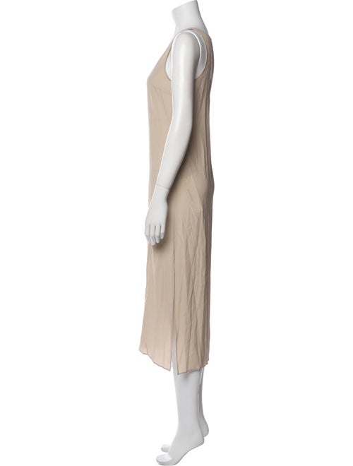 Brunello Cucinelli Scoop Neck Midi Length Dress