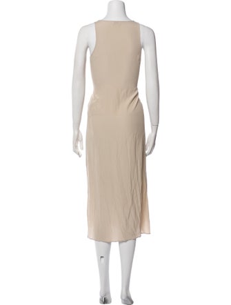 Brunello Cucinelli Scoop Neck Midi Length Dress
