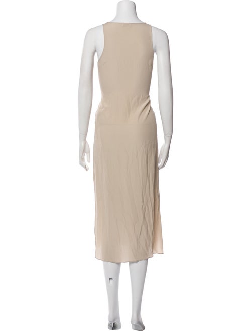 Brunello Cucinelli Scoop Neck Midi Length Dress