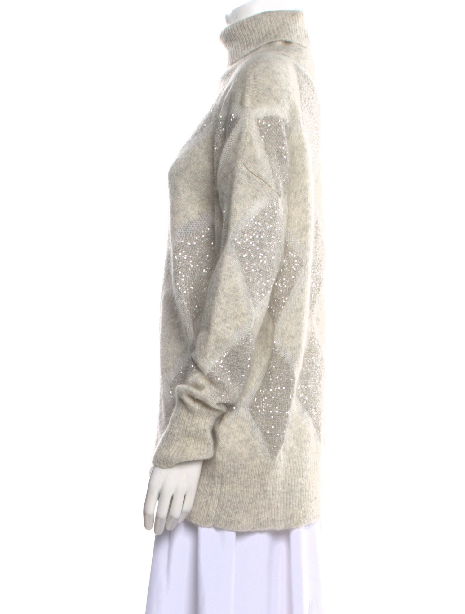 Brunello Cucinelli Wool Plaid Print Sweater w/ Tags