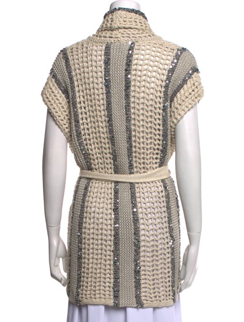 Brunello Cucinelli Striped V-Neck Sweater