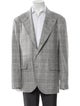 Brunello Cucinelli Silk Plaid Print Blazer