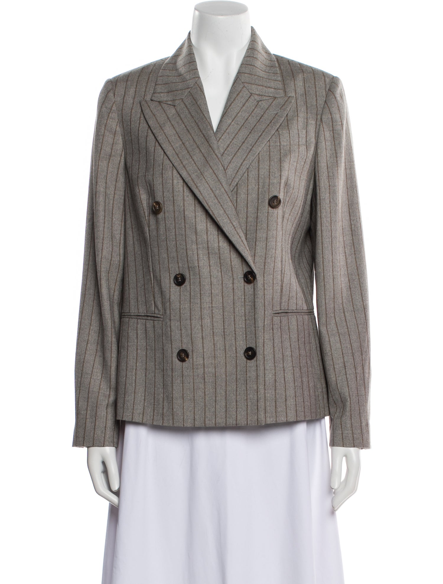 Brunello Cucinelli Virgin Wool Striped Blazer w/ Tags