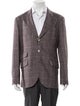 Brunello Cucinelli Silk Plaid Print Blazer