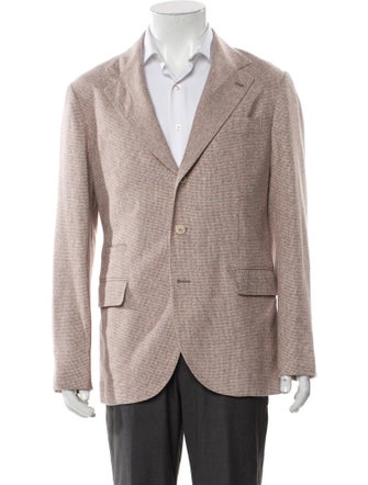 Brunello Cucinelli Silk Plaid Print Blazer