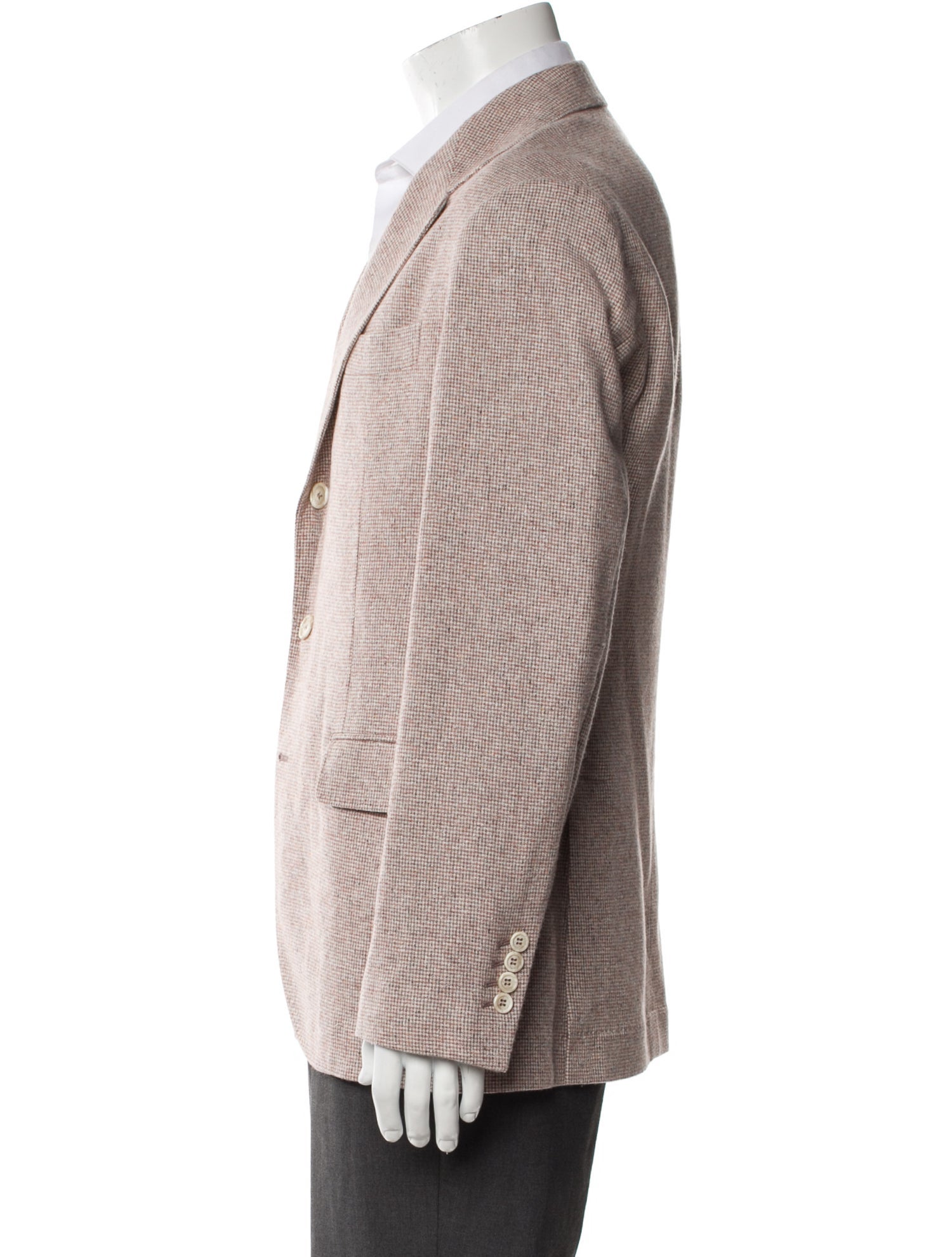 Brunello Cucinelli Silk Plaid Print Blazer