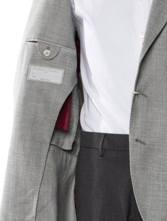 Brunello Cucinelli Wool Striped Blazer