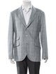 Brunello Cucinelli Silk Plaid Print Blazer