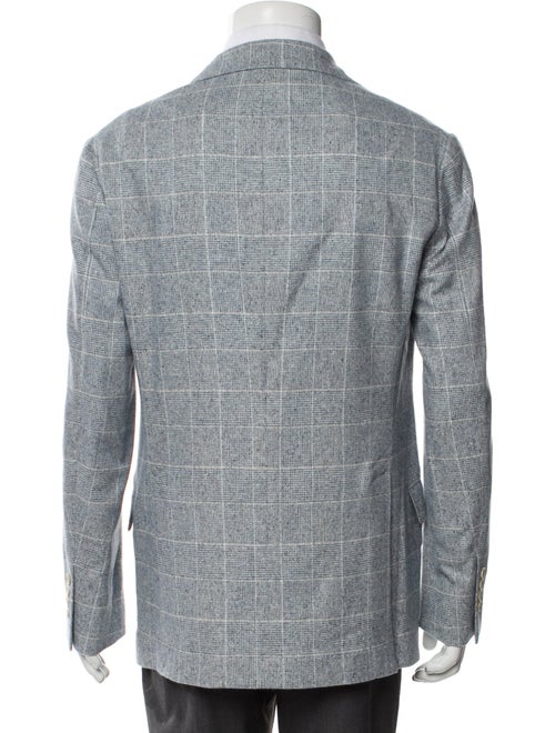 Brunello Cucinelli Silk Plaid Print Blazer