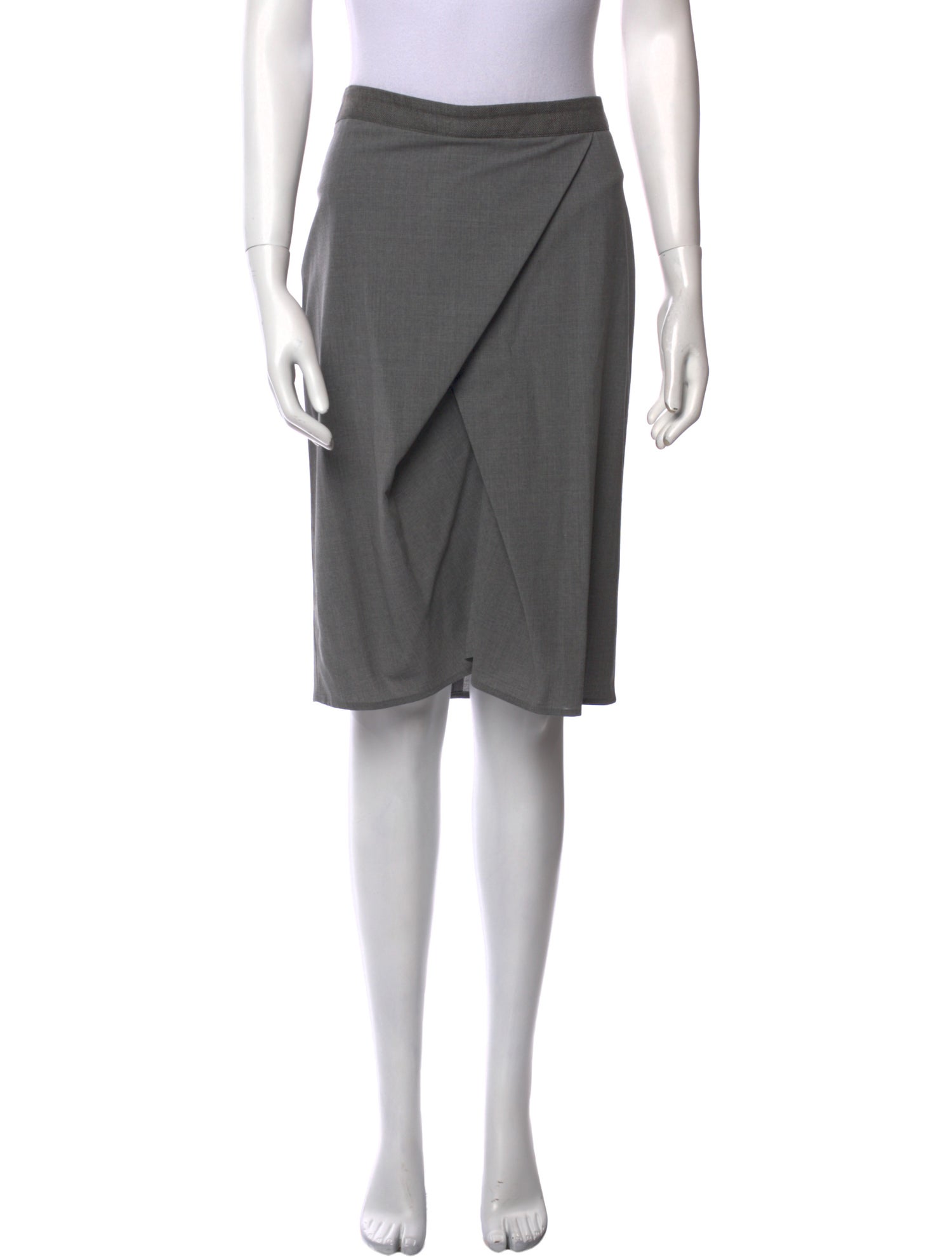 Brunello Cucinelli Virgin Wool Knee-Length Skirt