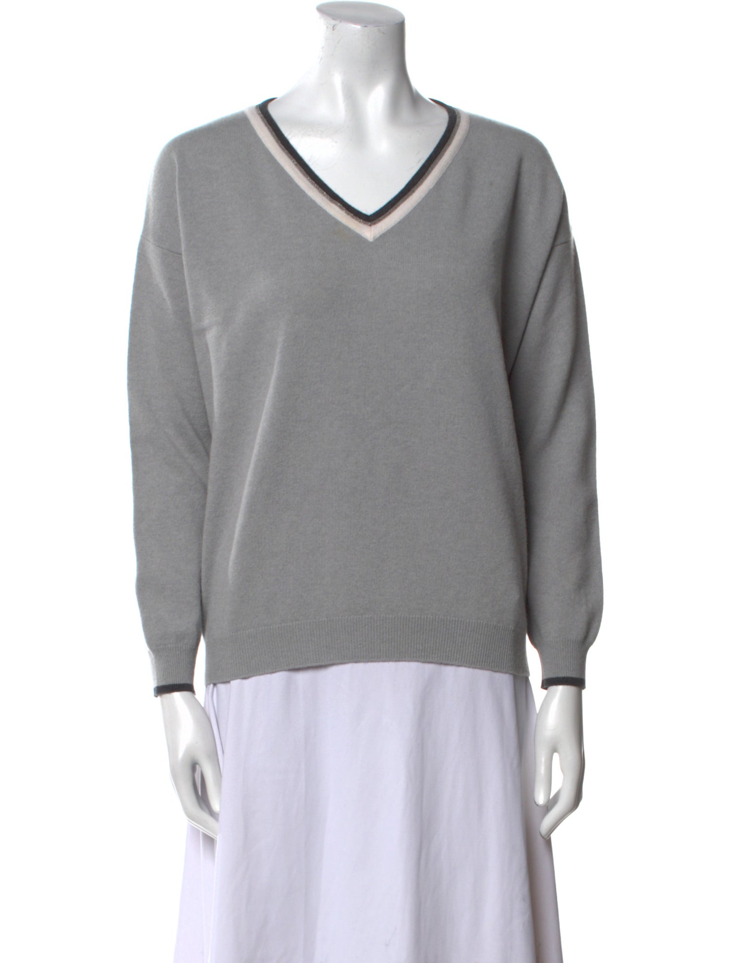 Brunello Cucinelli Virgin Wool V-Neck Sweater