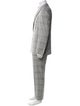 Brunello Cucinelli Silk Plaid Print Two-Piece Suit