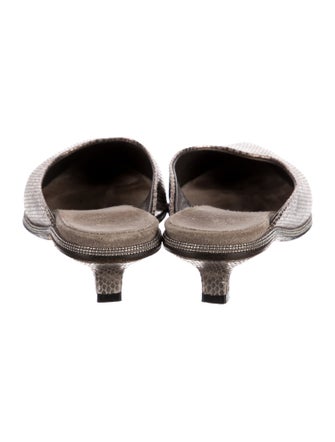 Brunello Cucinelli Leather Animal Print Mules