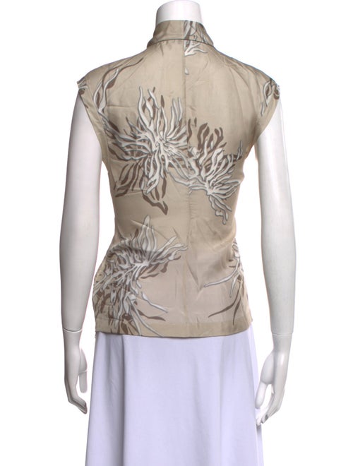 Brunello Cucinelli Silk V-Neck Button-Up Top