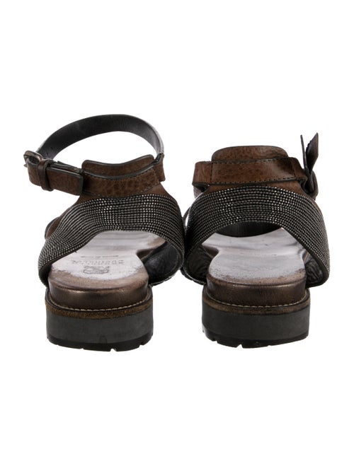 Brunello Cucinelli Monili Leather Sandals