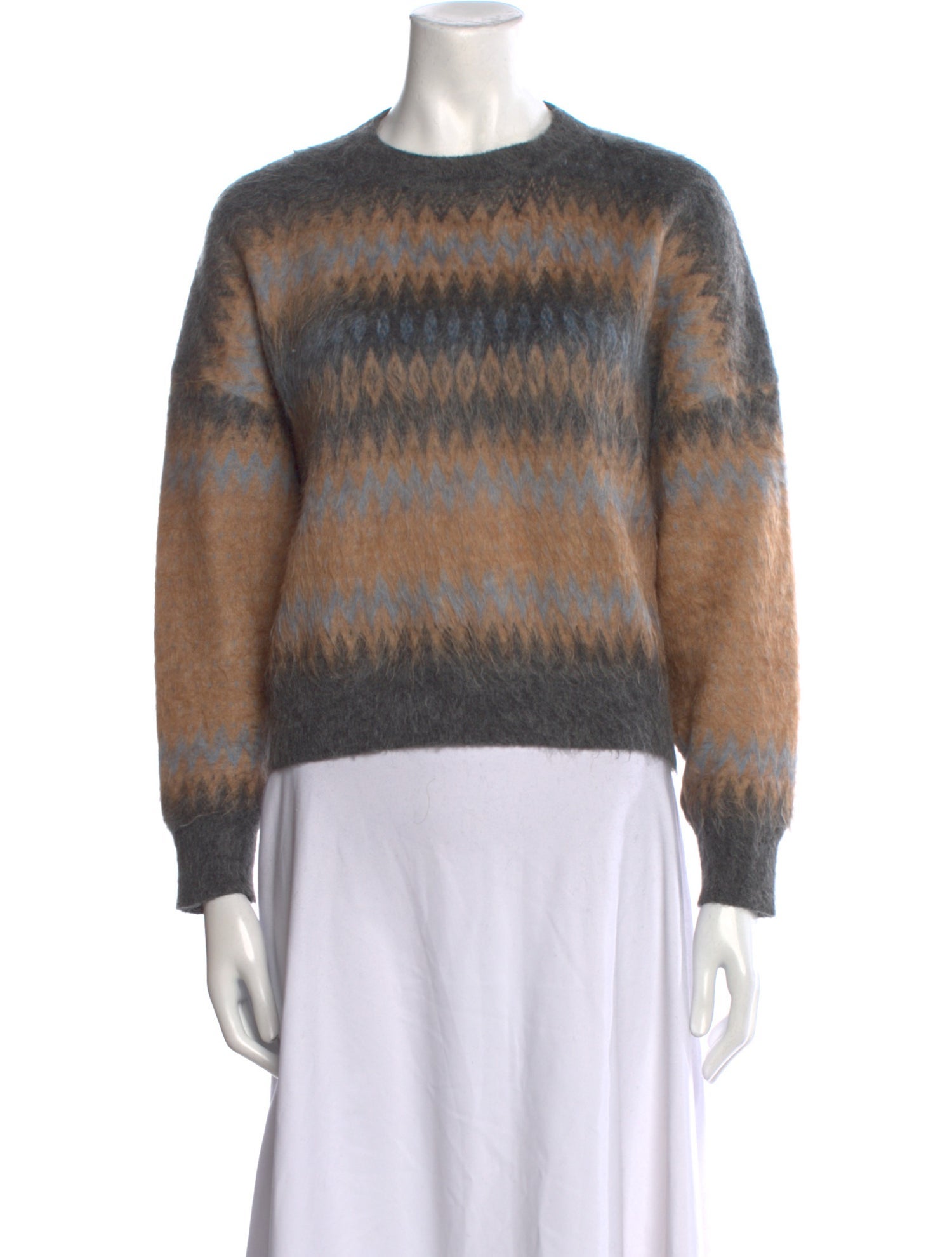 Brunello Cucinelli Striped Crew Neck Sweater