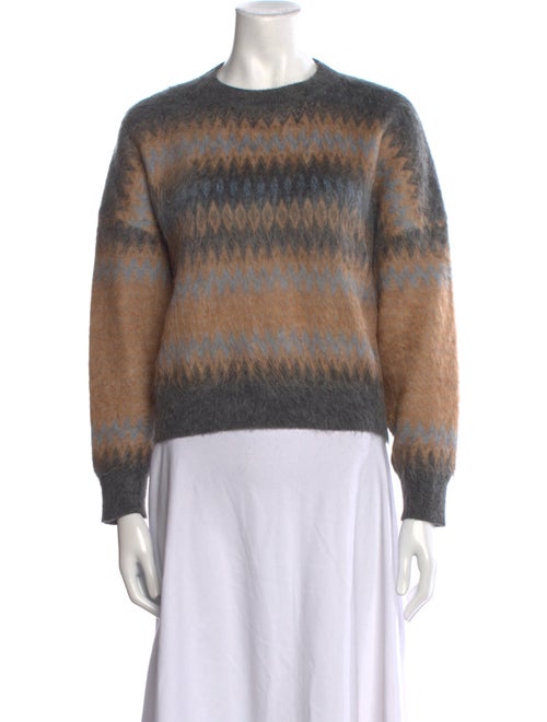 Brunello Cucinelli Striped Crew Neck Sweater