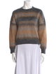 Brunello Cucinelli Striped Crew Neck Sweater