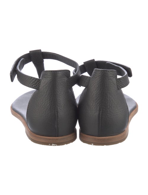 Brunello Cucinelli Monili Leather T-Strap Sandals