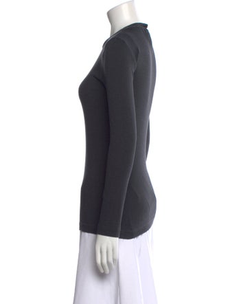 Brunello Cucinelli Crew Neck Long Sleeve Top