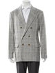 Brunello Cucinelli Silk Plaid Print Sport Coat