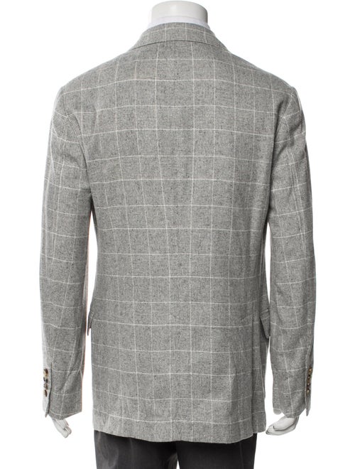 Brunello Cucinelli Silk Plaid Print Sport Coat