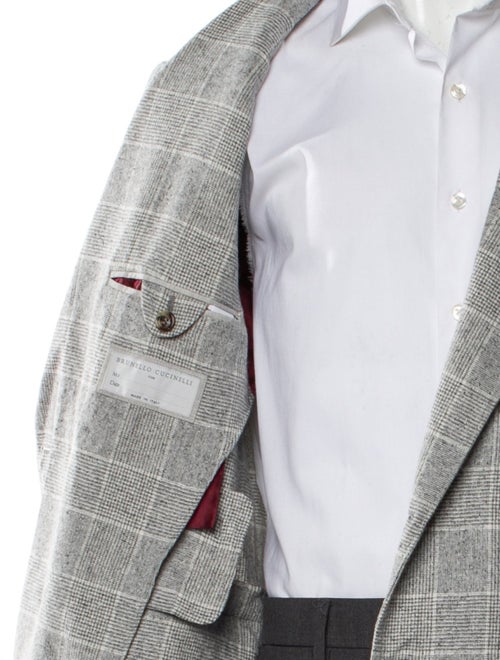 Brunello Cucinelli Silk Plaid Print Sport Coat