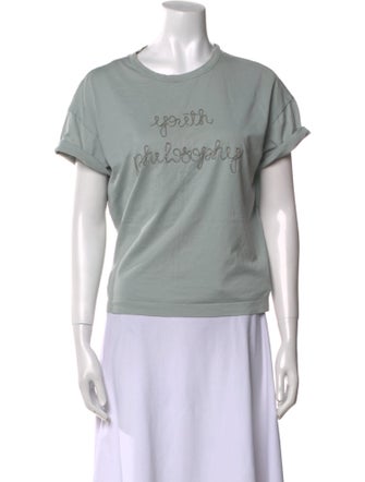 Brunello Cucinelli Graphic Print Crew Neck T-Shirt
