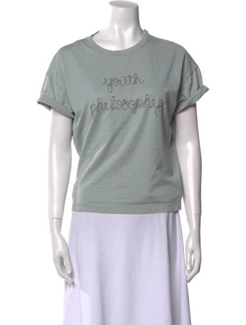 Brunello Cucinelli Graphic Print Crew Neck T-Shirt