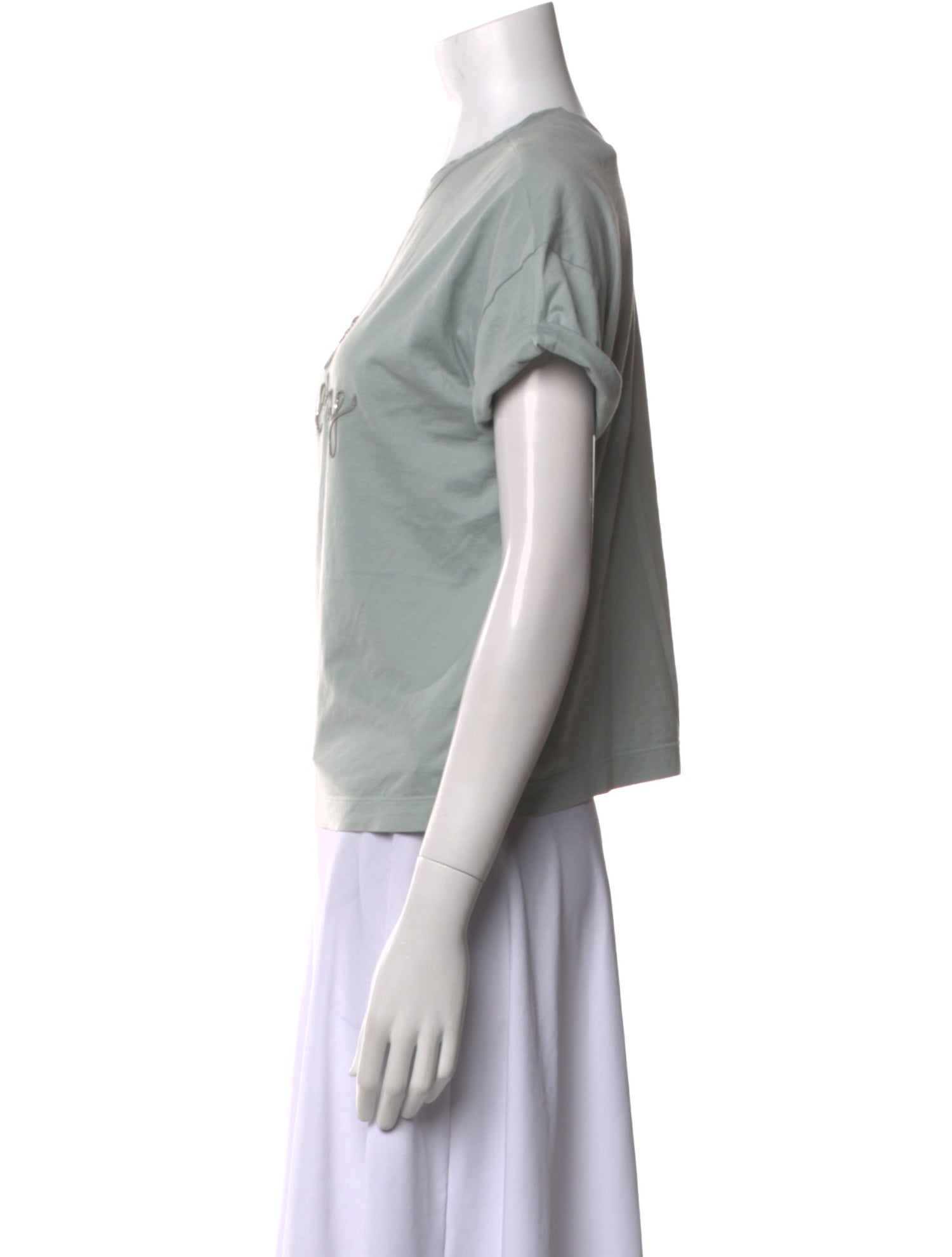 Brunello Cucinelli Graphic Print Crew Neck T-Shirt