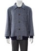 Brunello Cucinelli Wool Plaid Print Peacoat