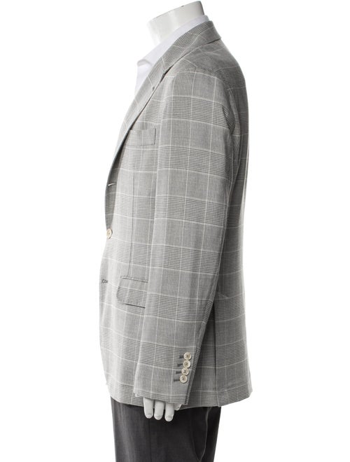 Brunello Cucinelli Wool Plaid Print Blazer