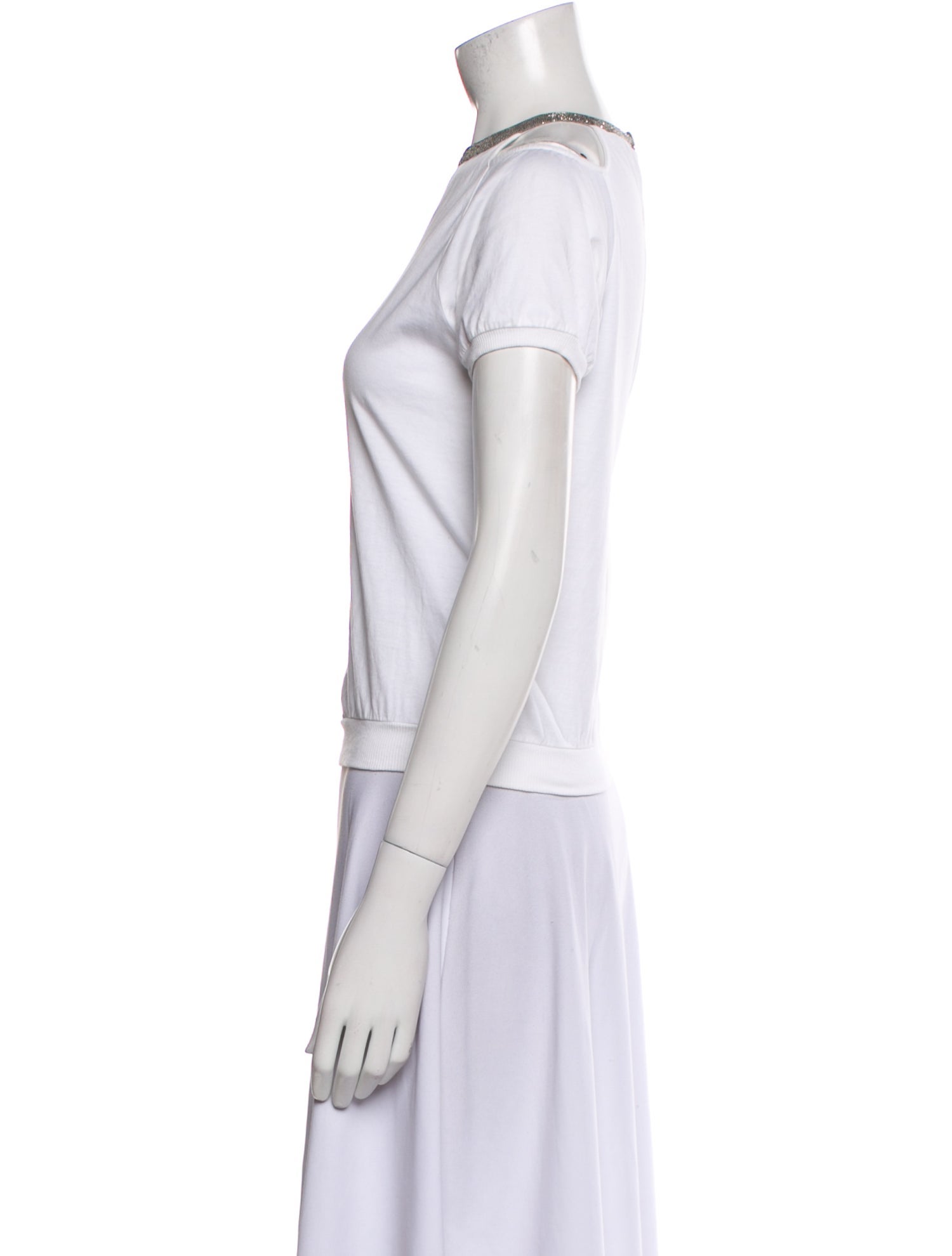 Brunello Cucinelli Mock Neck Short Sleeve T-Shirt