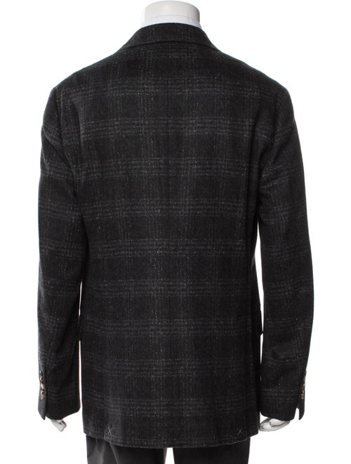 Brunello Cucinelli Silk Plaid Print Blazer