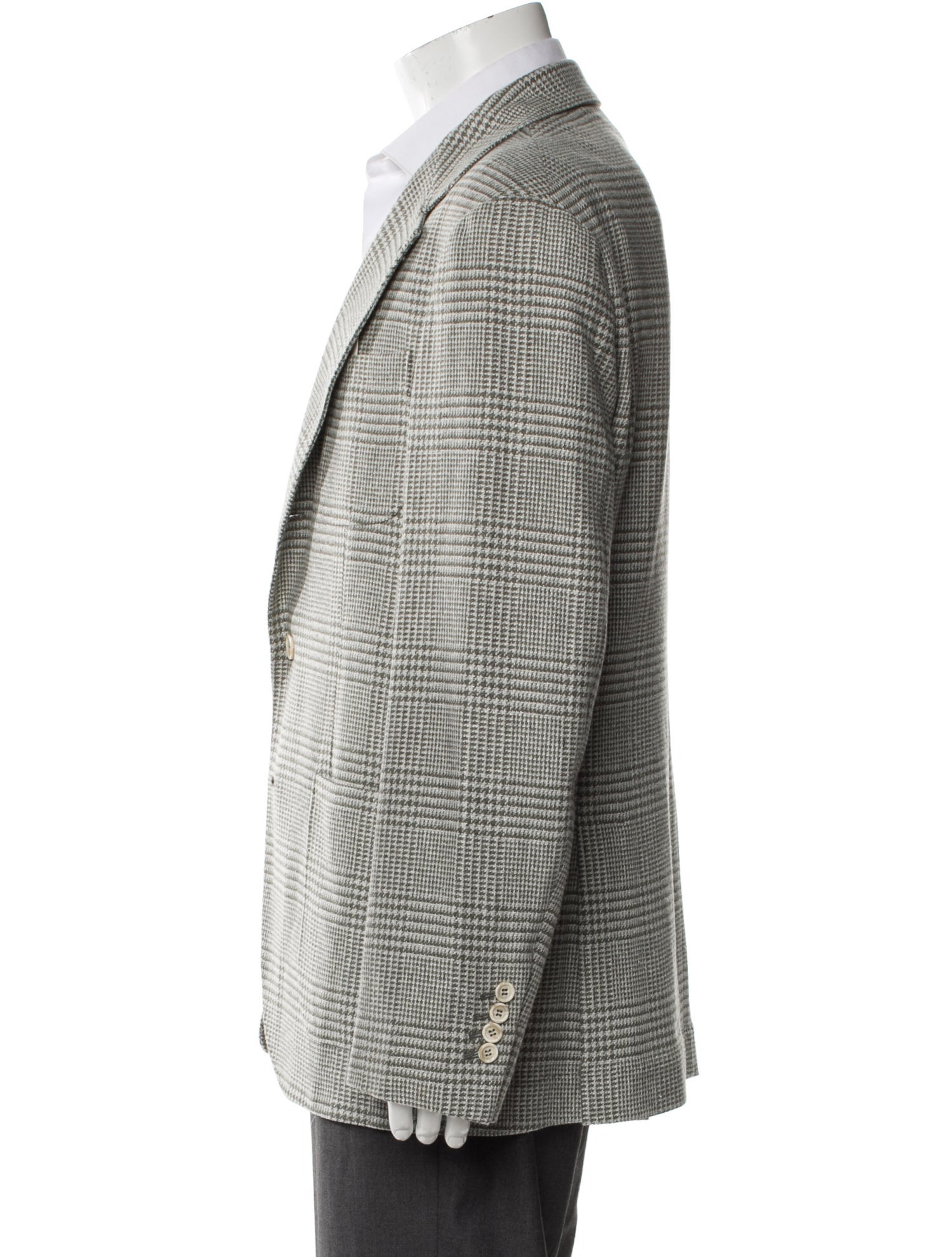 Brunello Cucinelli Wool Plaid Print Blazer