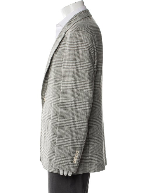 Brunello Cucinelli Wool Plaid Print Blazer