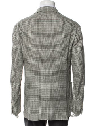 Brunello Cucinelli Wool Plaid Print Blazer
